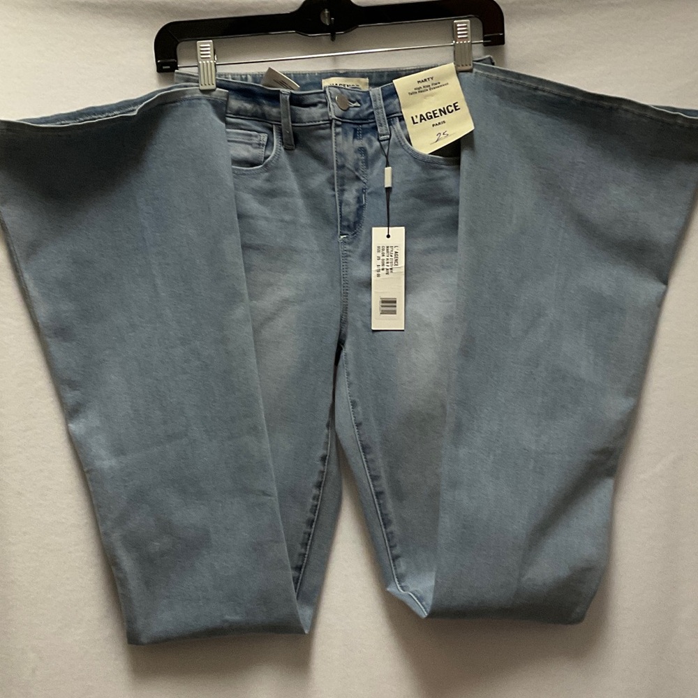 L'AGENCE Marty Women's Sky Blue Flare Jeans